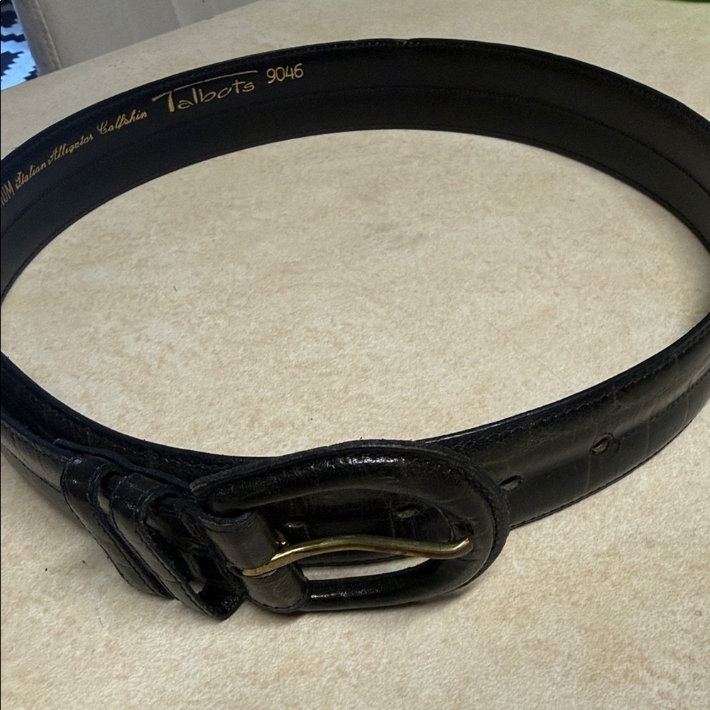 Talbots alligator calfskin belt